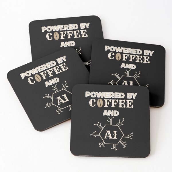 Item preview, Powered by Coffee and Ai designed and sold by luchik-and-co.