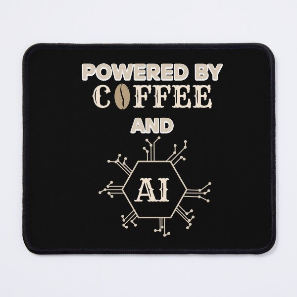 Item preview, Powered by Coffee and Ai designed and sold by luchik-and-co.
