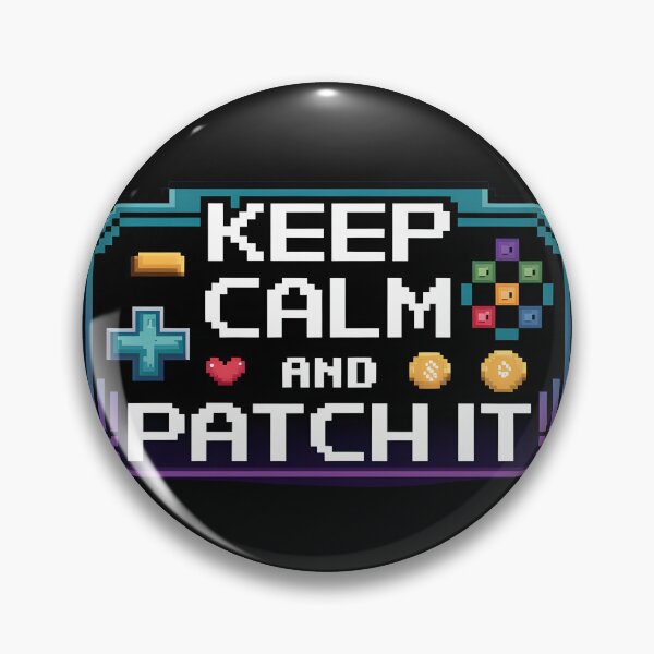 Item preview, Retro Pixel “Keep Calm and Patch It” designed and sold by Into The Rabbit Hole.