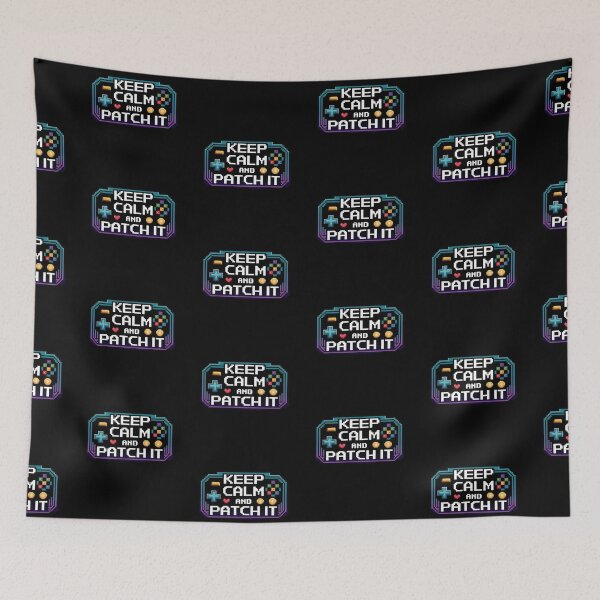 Item preview, Retro Pixel “Keep Calm and Patch It” designed and sold by Into The Rabbit Hole.