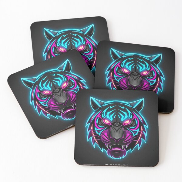 Item preview, “Cyber Roar – Neon Tiger Spirit” designed and sold by The-Daily-Drape.