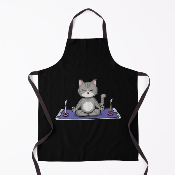 Item preview, Zen Pixel Cat Meditation Moment designed and sold by Into The Rabbit Hole.