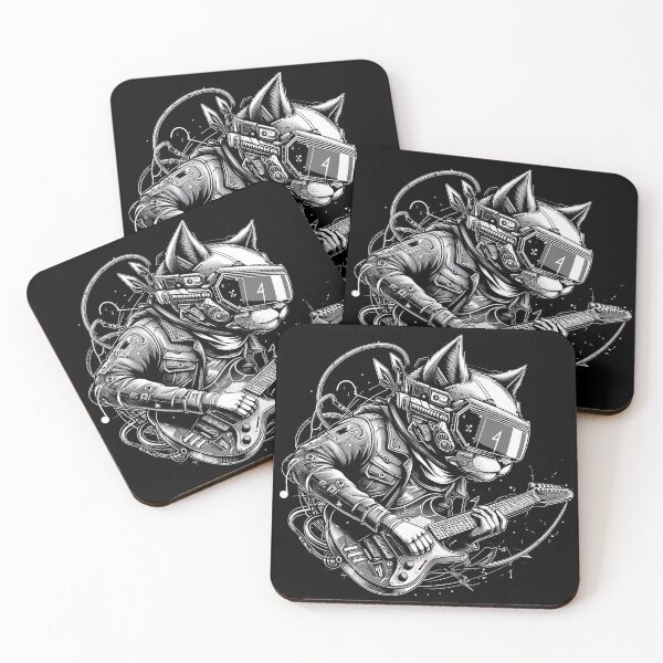 Item preview, Cat guitarist cat musician  designed and sold by Artillenium.
