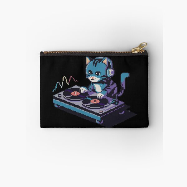 Item preview, Pixel DJ Cat Spinning Vinyl Beats designed and sold by Into The Rabbit Hole.