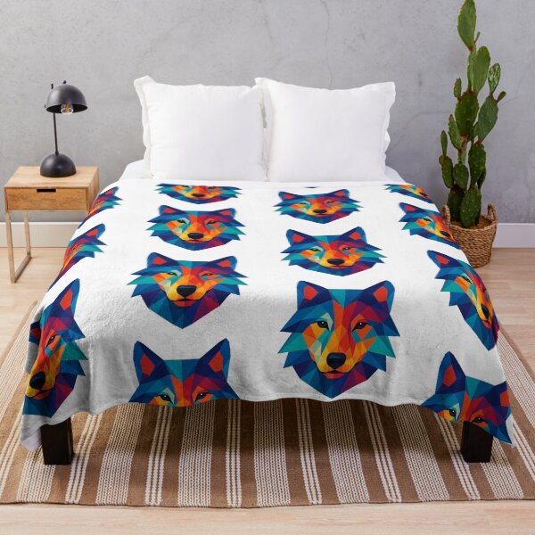 Item preview, Prismatic Wolf Head designed and sold by TheWonkyEaselCo.