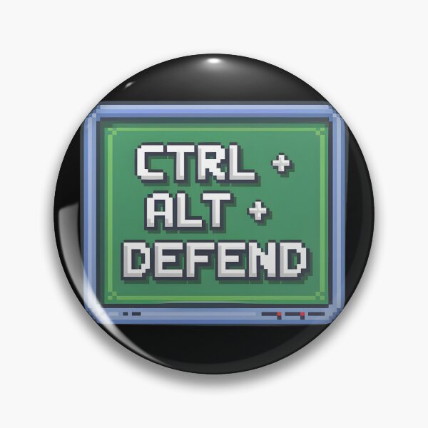 Item preview, Pixel “Ctrl Alt Defend” Shield designed and sold by Into The Rabbit Hole.