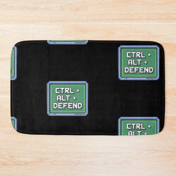 Item preview, Pixel “Ctrl Alt Defend” Shield designed and sold by Into The Rabbit Hole.