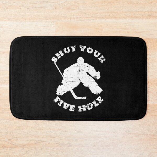 Item preview, Shut Your Five Hole Funny Hockey Goalie Goaltender designed and sold by TheButtonCrew.