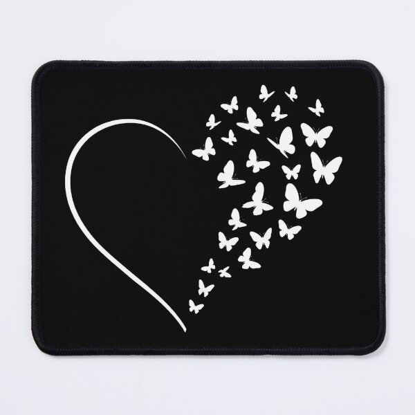 Item preview, White butterfly heart designed and sold by RICAMTP.