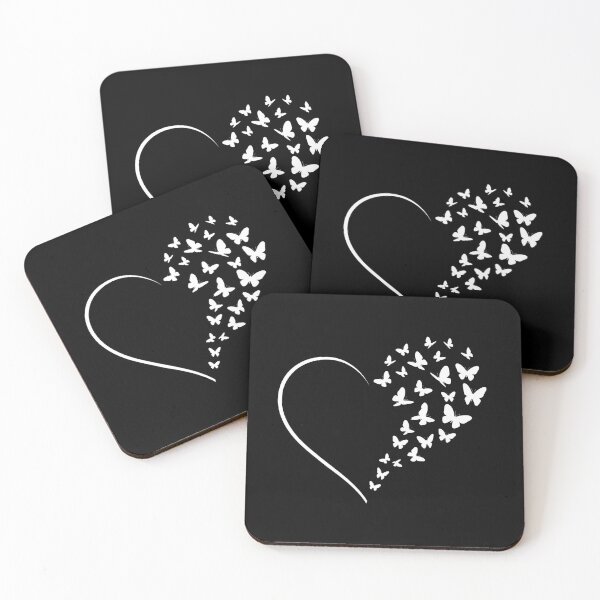 Item preview, White butterfly heart designed and sold by RICAMTP.