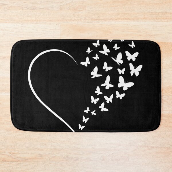 Item preview, White butterfly heart designed and sold by RICAMTP.
