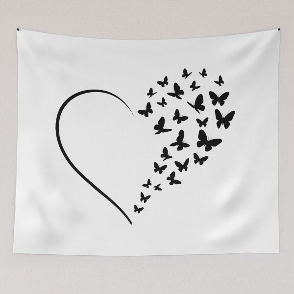 Item preview, Black butterfly heart designed and sold by RICAMTP.