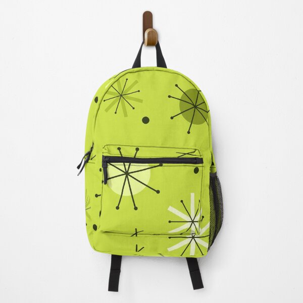 Item preview, Retro Atomic Planets Starbursts Chartreuse designed and sold by thepixelgarden.