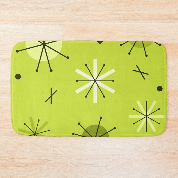Item preview, Retro Atomic Planets Starbursts Chartreuse designed and sold by thepixelgarden.