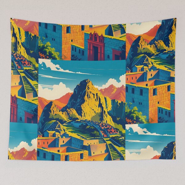 Item preview, Machu Picchu Peru Vintage Travel Tourism designed and sold by TravelersGems.