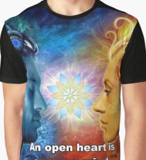 An open heart is an open mind - Dalai Lama Graphic T-Shirt