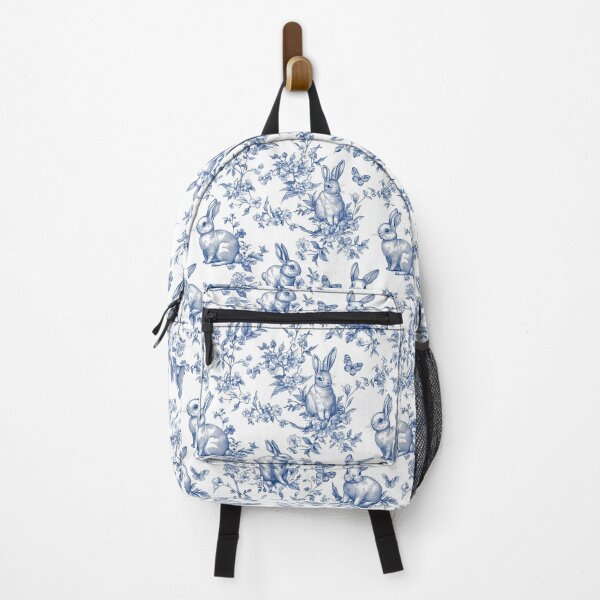 Item preview, Blue Bunny Toile Print designed and sold by SezzyDesigns.