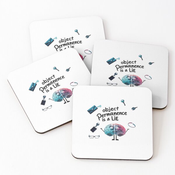 Item preview, Object Permanence Is a Lie – Brain Sticker designed and sold by Victoriella-v.