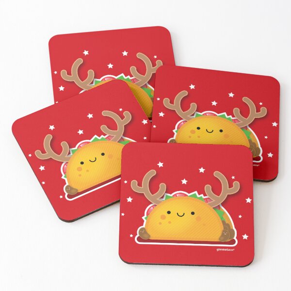Item preview, Taco de reno y frijoles sonrientes Hora del taco kawaii designed and sold by CovetedCove.