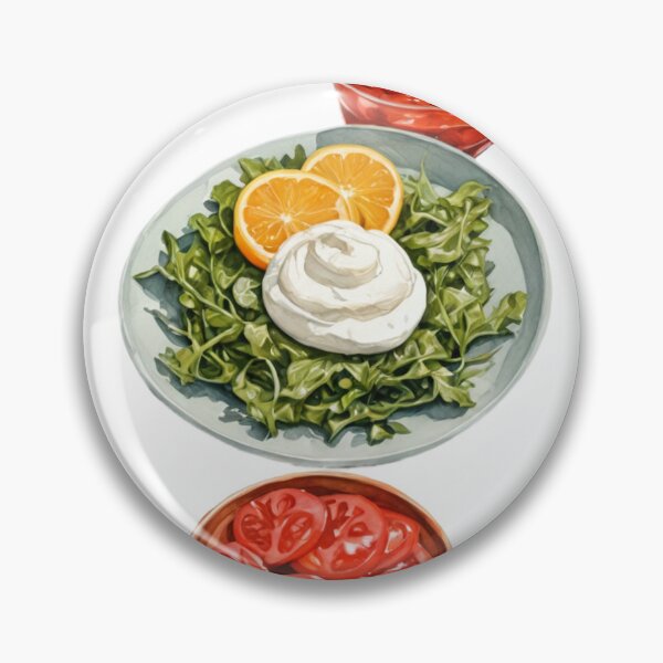 Item preview, Plate of Arugula with Cream and Orange Slices on Transparent Background designed and sold by Creative88Art.