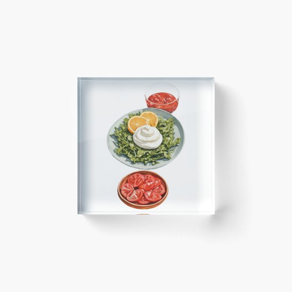 Item preview, Plate of Arugula with Cream and Orange Slices on Transparent Background designed and sold by Creative88Art.