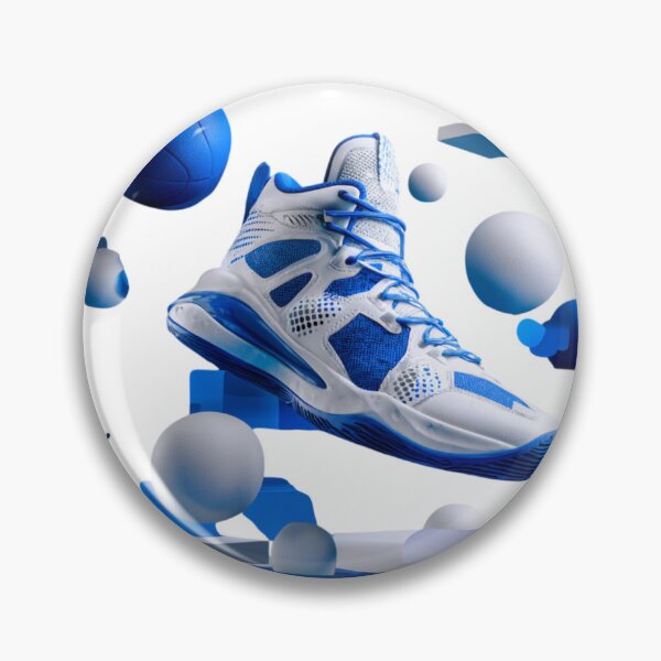 Item preview, Futuristic Blue Basketball Sneaker in Dynamic Motion designed and sold by MelaDizayn.