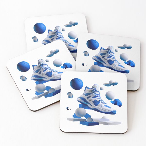 Item preview, Futuristic Blue Basketball Sneaker in Dynamic Motion designed and sold by MelaDizayn.