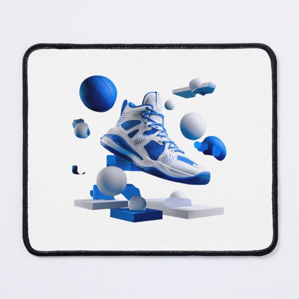 Item preview, Futuristic Blue Basketball Sneaker in Dynamic Motion designed and sold by MelaDizayn.