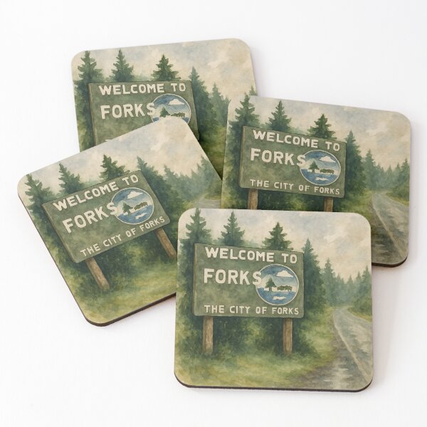 Item preview, Welcome to Forks Watercolor designed and sold by coastalquillco.