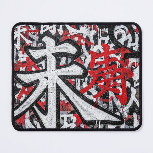 Item preview, Tokyo Graffiti Wall Black White Red Aop Design designed and sold by JohnnyVillas.