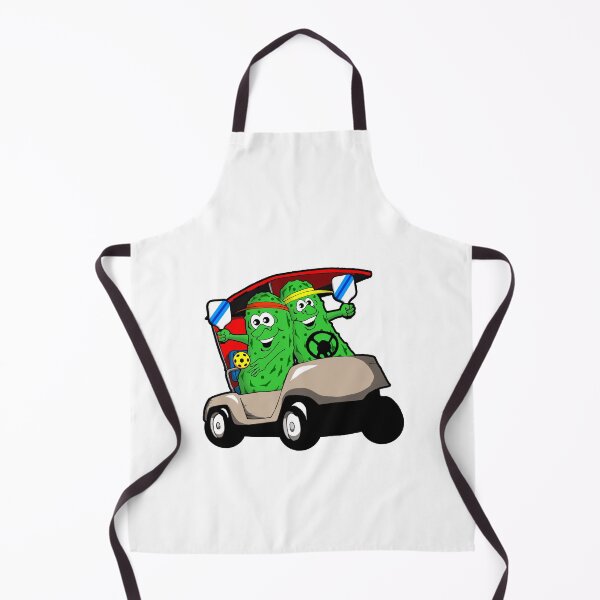 Item preview, Pickleball Pals in a Golf Cart. designed and sold by Uncle Steve The Cartoonguy's Pickleball Madness..