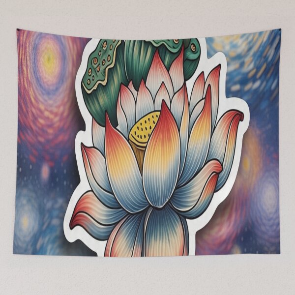 Item preview, Lotus flower and three pods designed and sold by Billiard6163.