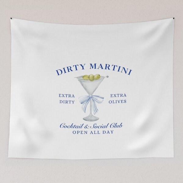 Item preview, Navy Dirty Martini Social Club, Coquette Blue Bow designed and sold by cheekygrins.