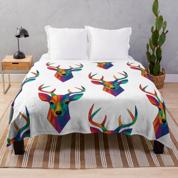 Item preview, Prismatic Deer Head designed and sold by TheWonkyEaselCo.