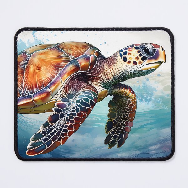 Item preview, A majestic sea turtle gracefully swims through the vibrant blue ocean water designed and sold by homydesign.