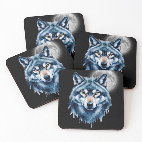 Item preview, Wolf, Wolf Lover, Pack of wolves, Howling at the moon, Full moon, Galaxy moon designed and sold by Nicolelynndecor.