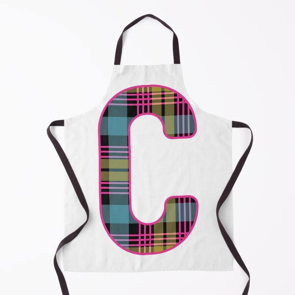 Item preview, Monogram Letter C, Pink, Yellow, and Blue Scottish Tartan Style Typography Design designed and sold by MacPean.