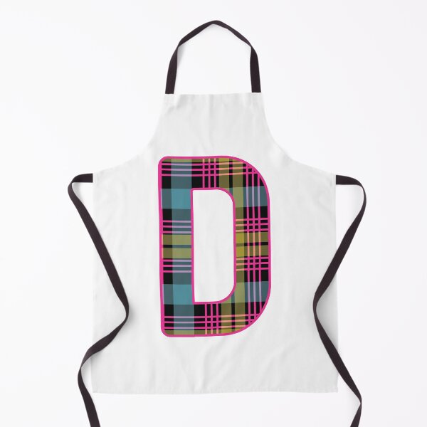 Item preview, Monogram Letter D, Pink, Yellow, and Blue Scottish Tartan Style Typography Design designed and sold by MacPean.