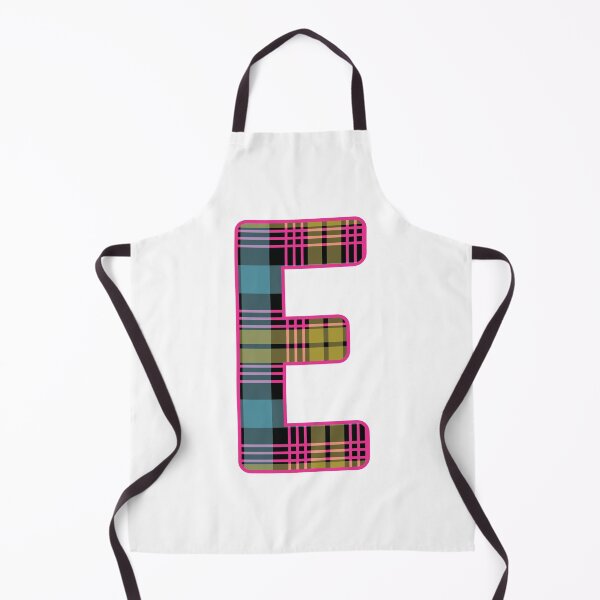 Item preview, Monogram Letter E, Pink, Yellow, and Blue Scottish Tartan Style Typography Design designed and sold by MacPean.