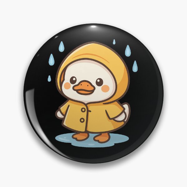 Item preview, Cute Kawaii Duck in Raincoat designed and sold by DesignsDominus.