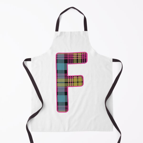 Item preview, Monogram Letter F, Pink, Yellow, and Blue Scottish Tartan Style Typography Design designed and sold by MacPean.