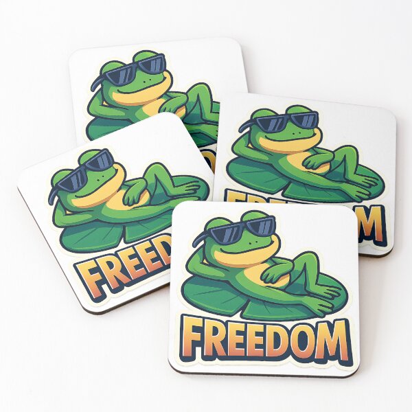 Item preview, Cool Frog Freedom Vibes designed and sold by Anime and 90s Style.