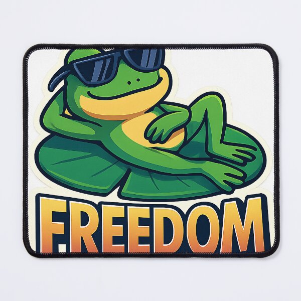 Item preview, Cool Frog Freedom Vibes designed and sold by Anime and 90s Style.