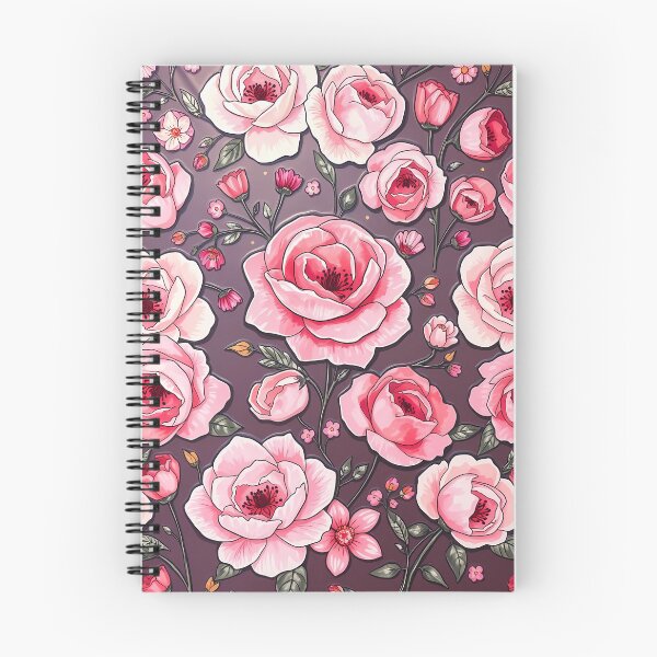 Item preview, Floral Pattern Notebook – Pretty Notebook for Daily Thoughts & Planning designed and sold by Pandi-makes.