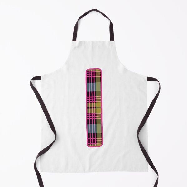 Item preview, Monogram Letter I, Pink, Yellow, and Blue Scottish Tartan Style Typography Design designed and sold by MacPean.