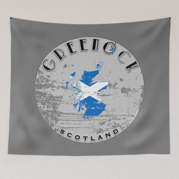 Item preview, Greenock Scotland Flag Worn  designed and sold by World Designs.