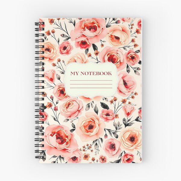Item preview, Flower Design Notebook – Minimal Journal for Notes & Reflections designed and sold by Pandi-makes.