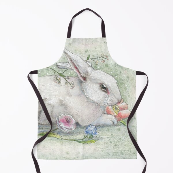 Item preview, White Rabbit with flowers kaaren poole designed and sold by KaarenPoole.