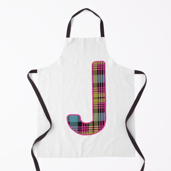 Item preview, Monogram Letter J, Pink, Yellow, and Blue Scottish Tartan Style Typography Design designed and sold by MacPean.