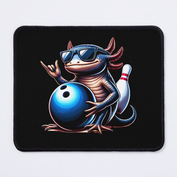 Item preview, A cool axolotl plays bowling designed and sold by ReneMM.